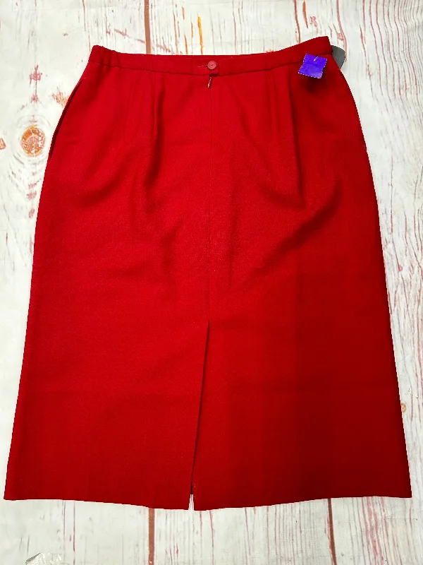 Skirt Midi By Pendleton In Red, Size: 12