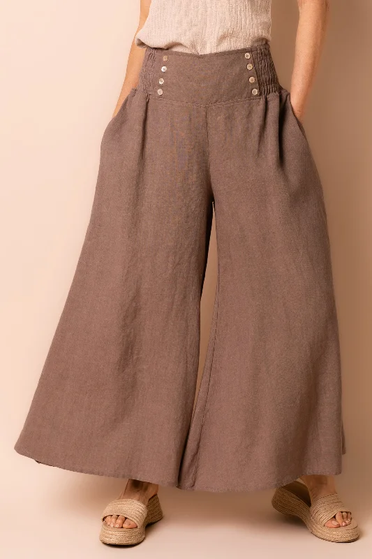 Hayden Linen Pants in Mocha