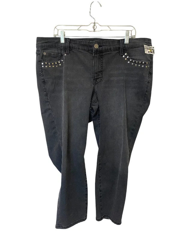 Jeans Skinny By Torrid In Black Denim, Size: 16