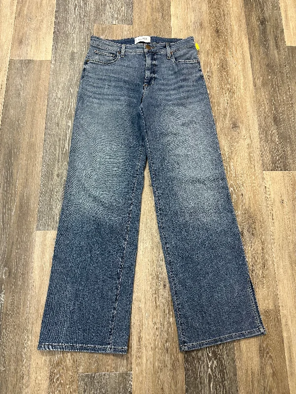 Jeans Straight By Evereve In Blue Denim, Size: 8