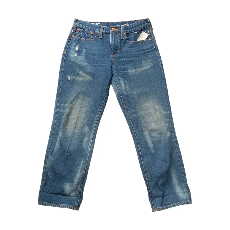 Jeans Straight By J. Crew In Blue Denim, Size: 2p