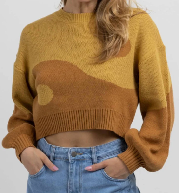 Yin Yang Sweater In Mustard