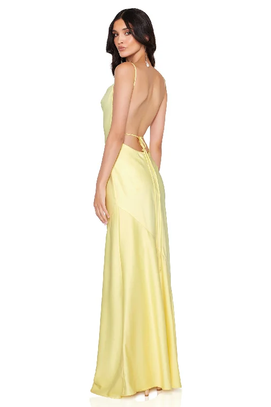 Nookie Entice Drape Gown - Lemon