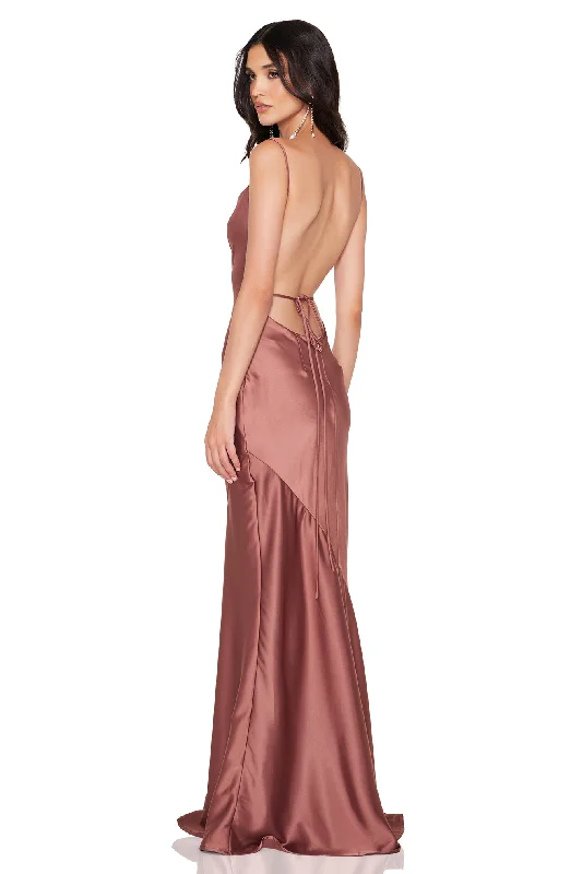 Nookie Entice Drape Gown - Mocha