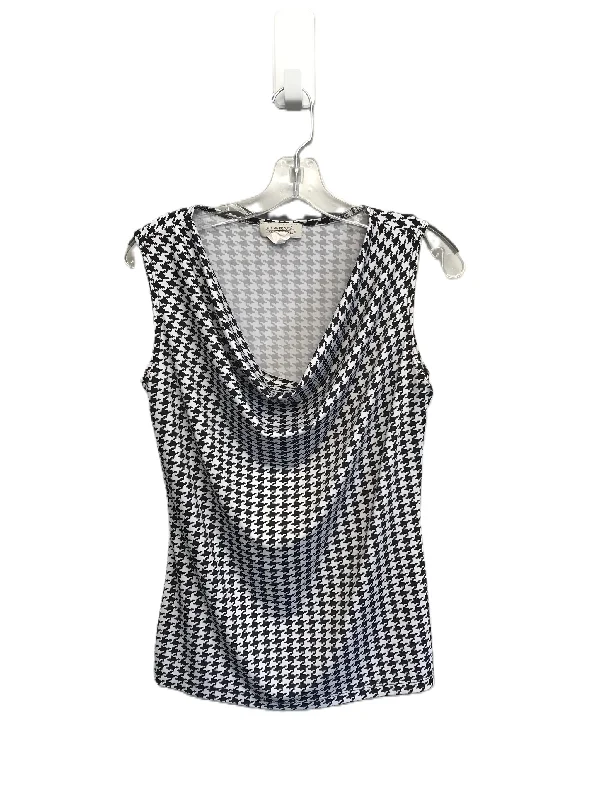 Black & White Top Sleeveless By Harve Bernard, Size: M