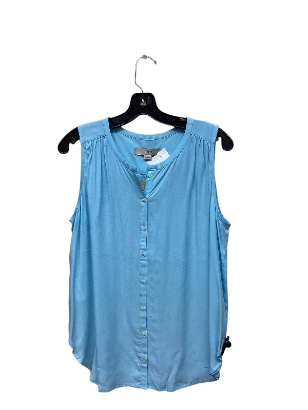 Blue Top Sleeveless Loft, Size M