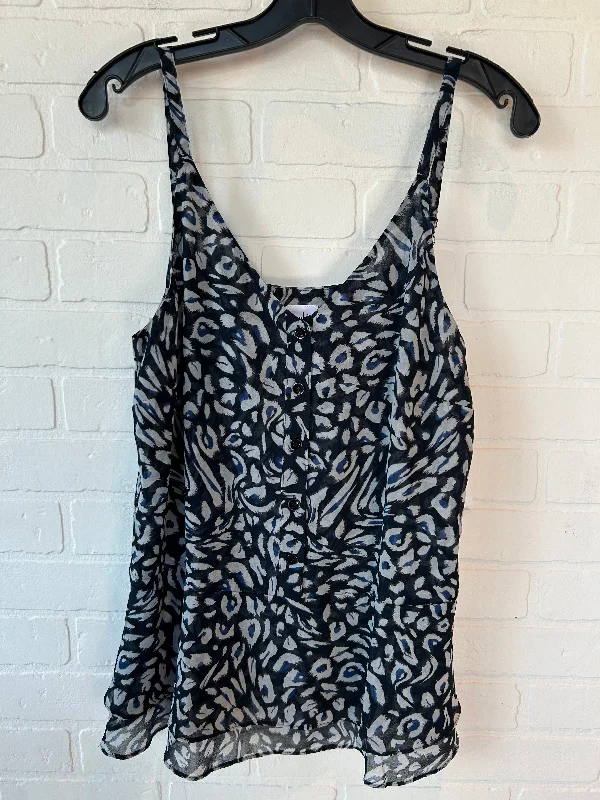 Blue & White Top Sleeveless Cabi, Size S