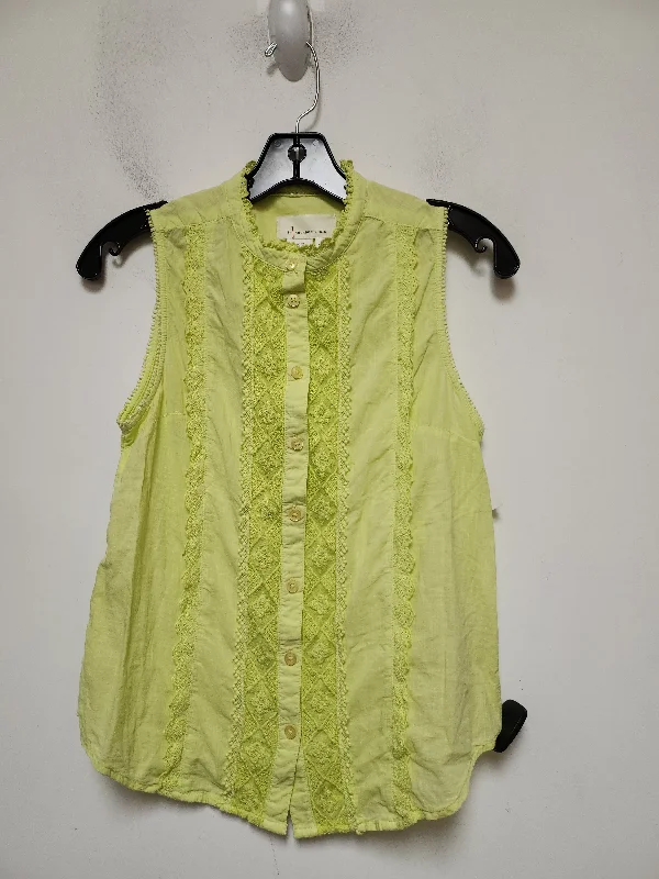 Green Top Sleeveless Anthropologie, Size Xs