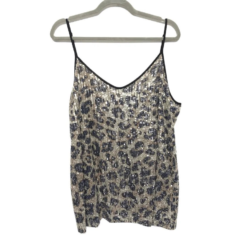 Leopard Print Top Sleeveless Show Me Your Mumu, Size Xl