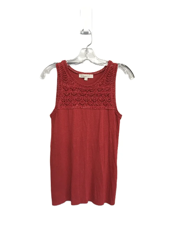 Red Top Sleeveless By Loft, Size: Xs