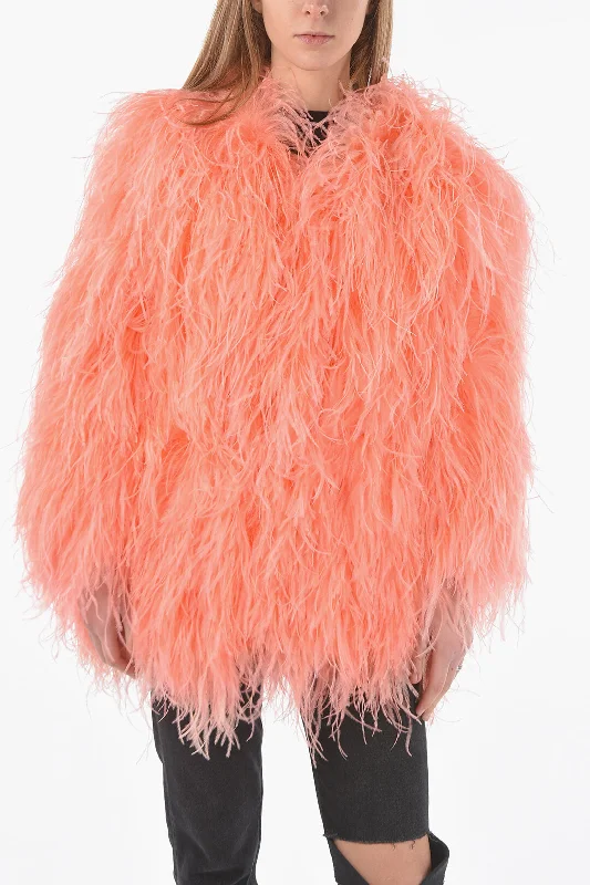 Andy Ho Feather Jacket with Hook Closure