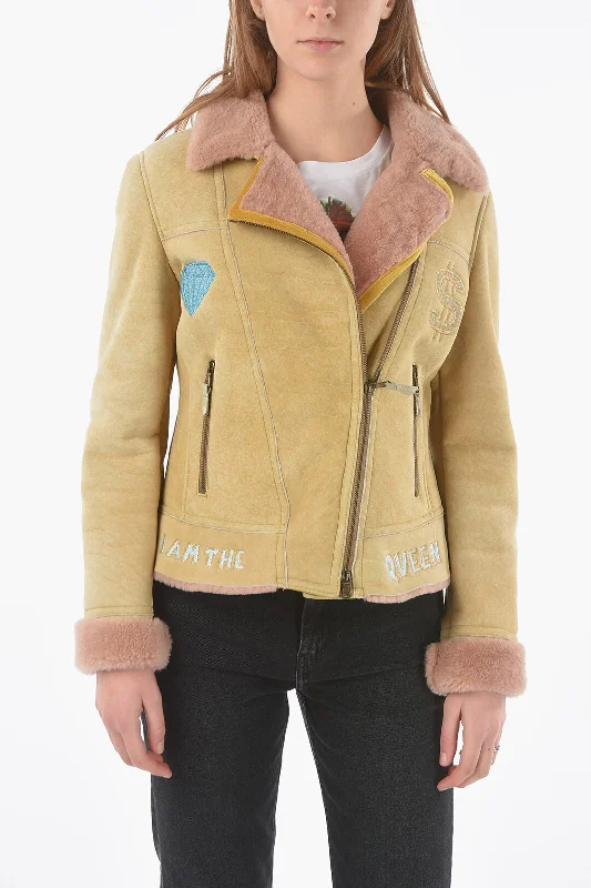 History Repeats Embroidered Shearling Jacket