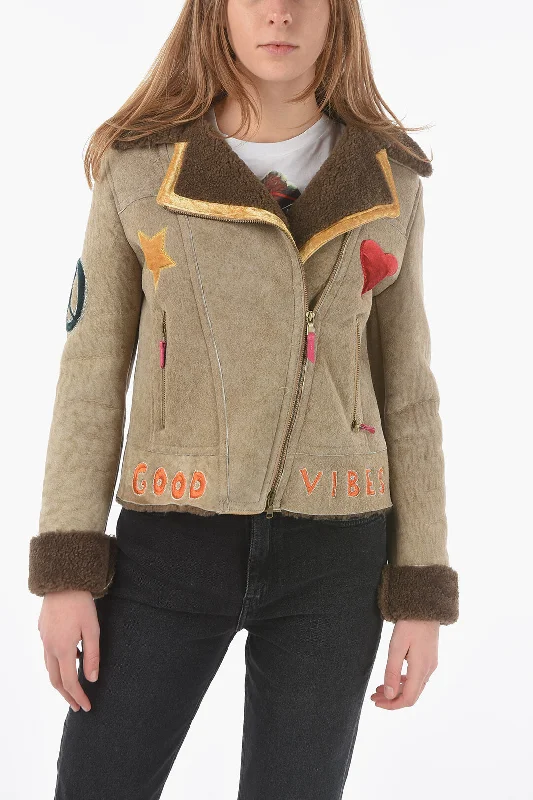 History Repeats Embroidered Shearling Jacket