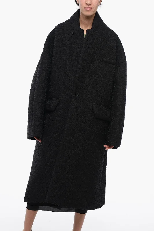 Maison Margiela Mm1 Embossed Jacquard Over Coat 34 Italian Size