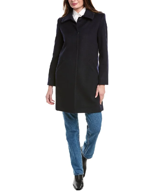 sofiacashmere Modern Luxe Wool & Cashmere-Blend Coat