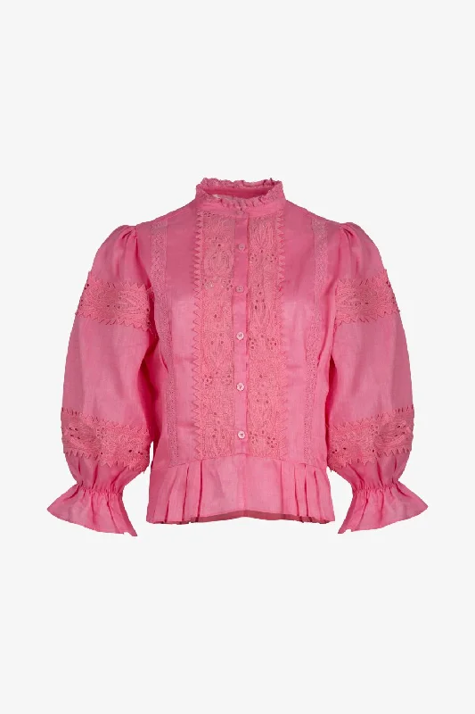 Lace Age Pink Blouse