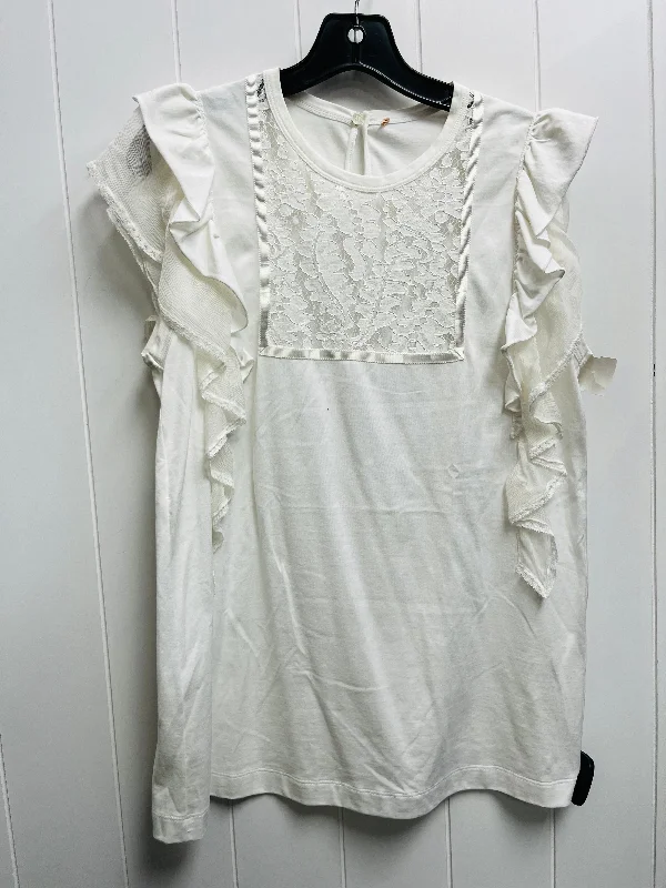 Top Short Sleeve By Cmc In White, Size: S