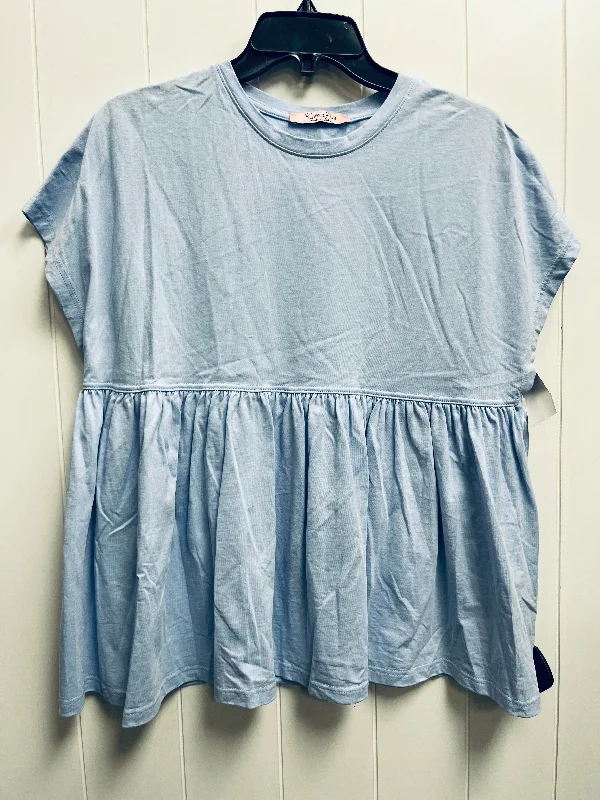 Top Short Sleeve By rose a poise In Blue, Size: M