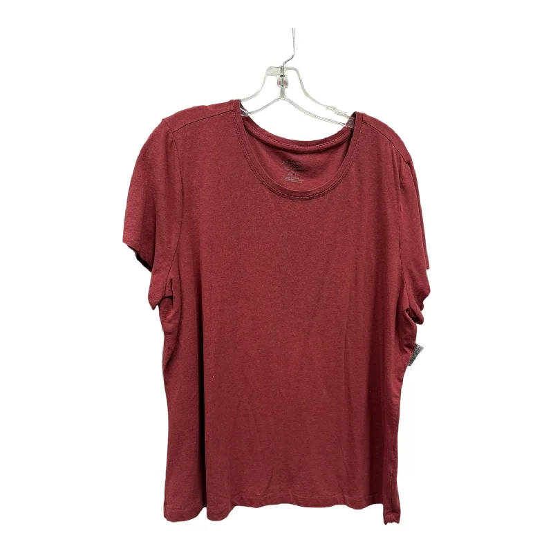 Top Ss Basic By Banana Republic In Red, Size:1X