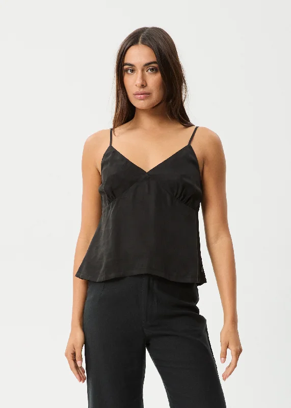 AFENDS Womens Gemma - Cupro Cami Top - Black