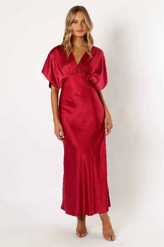 Ricki Maxi Dress - Ruby Wine