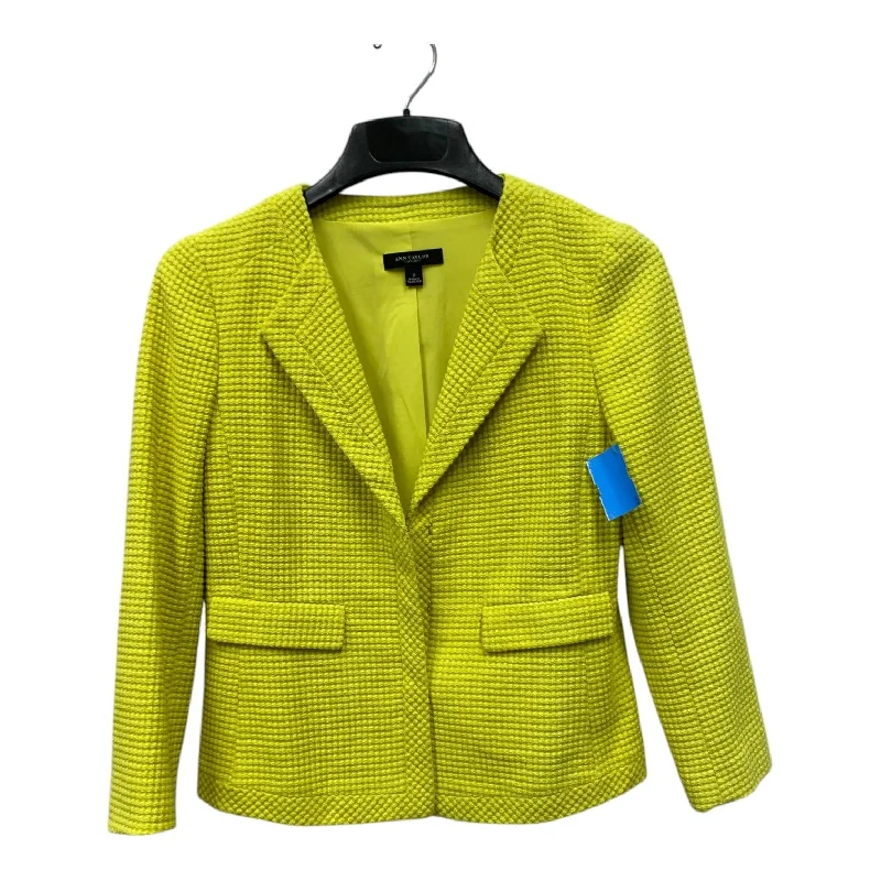 Blazer By Ann Taylor In Green, Size:Xs