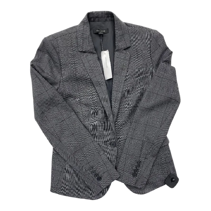 Blazer By Ann Taylor In Grey, Size: 2