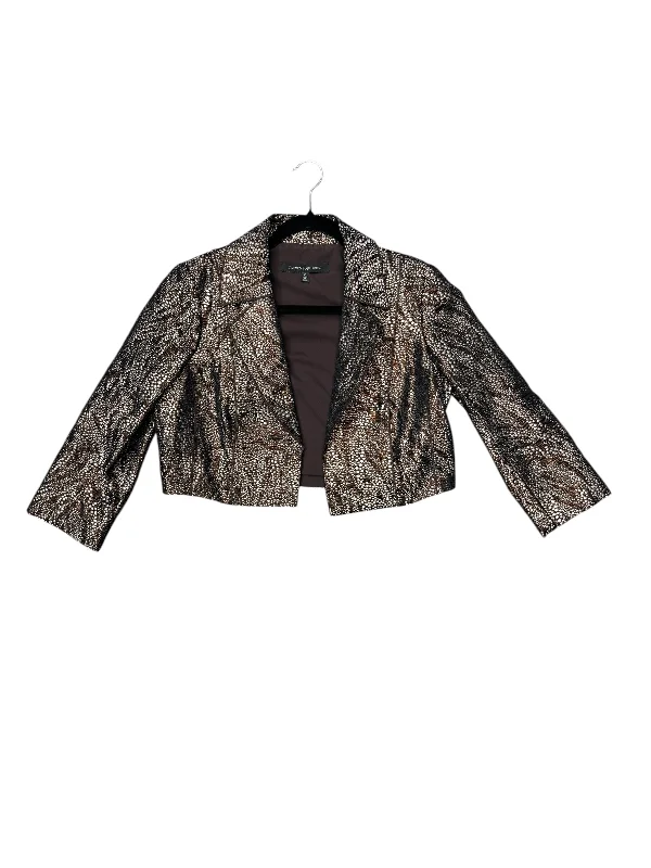 Blazer By Carmen By Carmen Marc Valvo In Bronze, Size: L