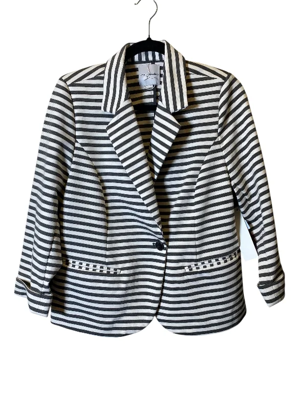 Blazer By Catherine Malandrino In Striped Pattern, Size: L