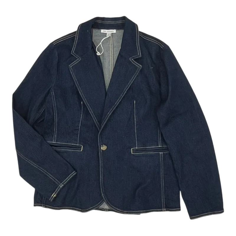 Blazer By Free Assembly In Blue Denim, Size:L