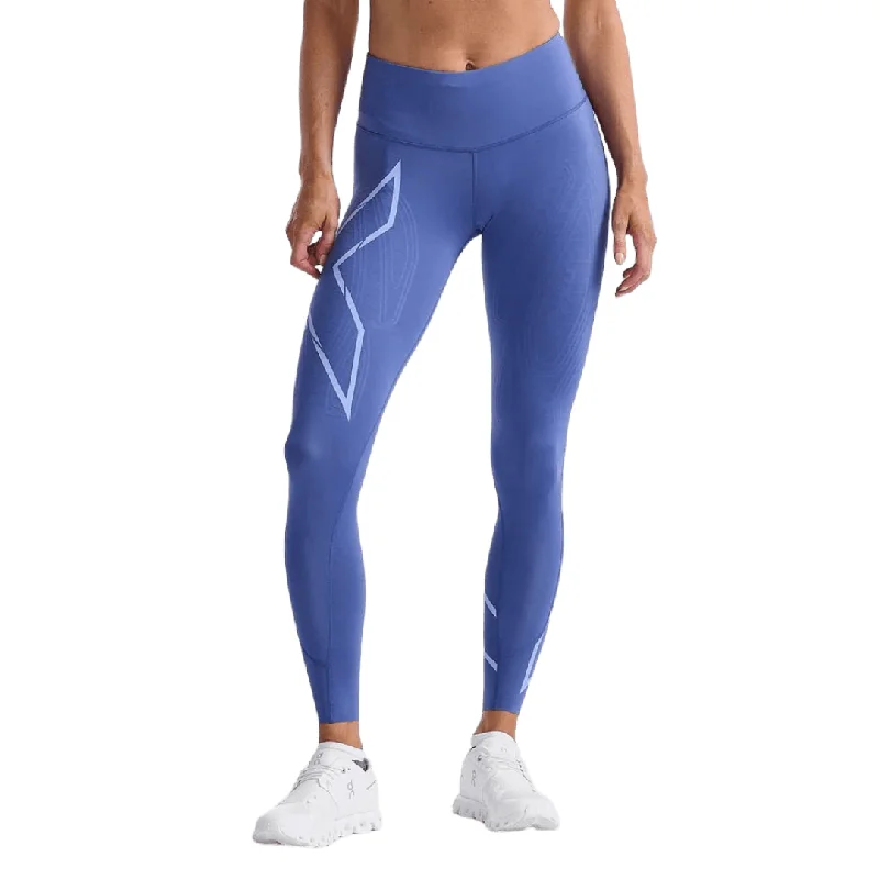 2XU Women's Light Speed Mid-Rise Compression Tights (MAR/ HRF)