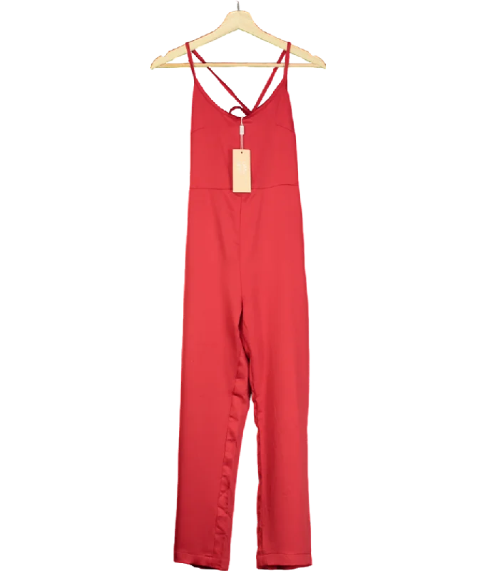 Dancing Leopard Lexi Jumpsuit In Red UK 6