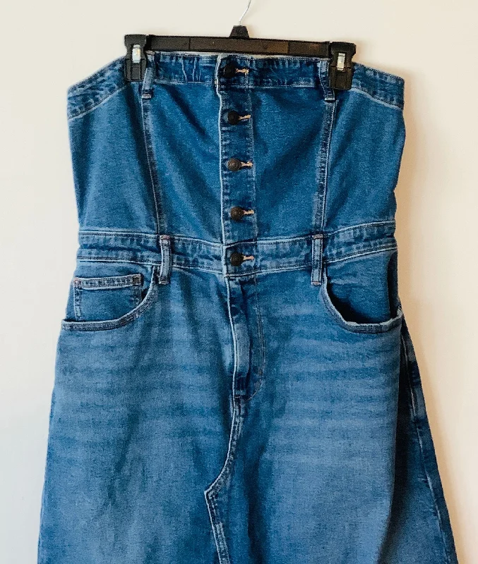 Jumpsuit By American Eagle In Blue Denim, Size: L