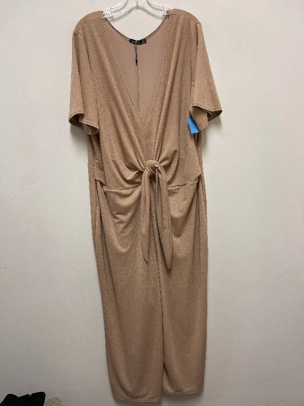 Jumpsuit By Boohoo Boutique In Brown, Size: 3x