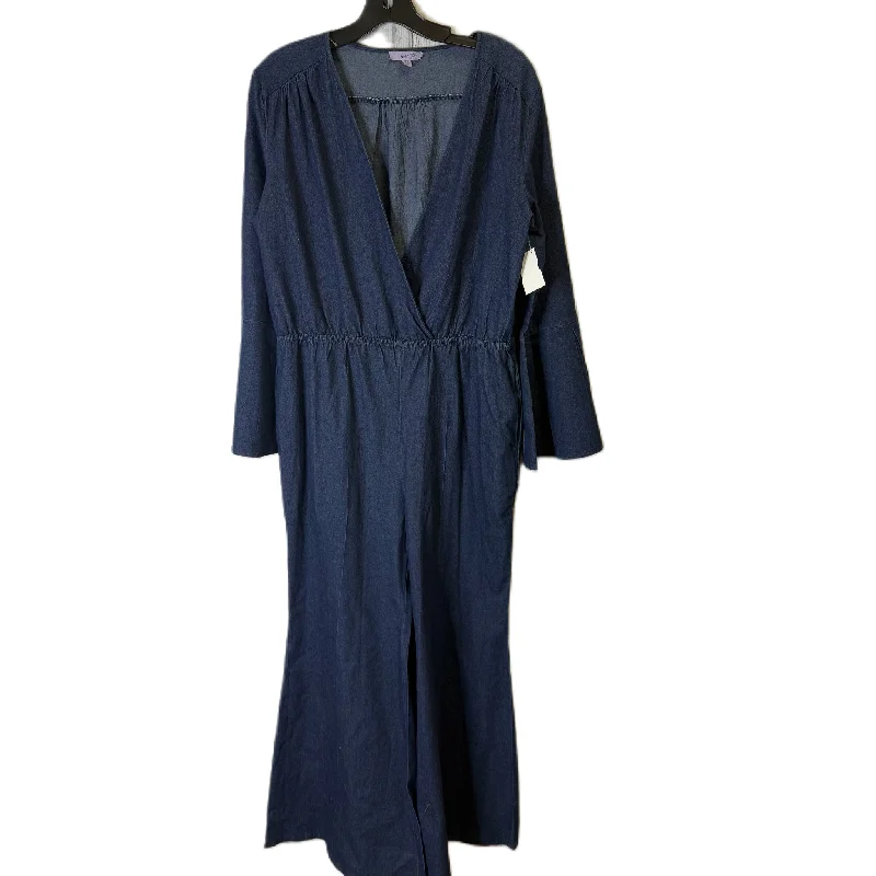 Jumpsuit By Eien In Blue Denim, Size: 1x