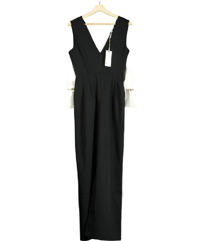 Next Black Bow Back Detail Jumpsuit UK 6