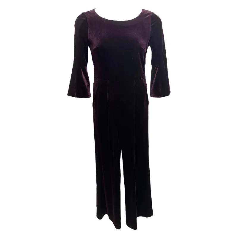 Velvet Jumpsuit By Calvin Klein In Purple, Size: 6